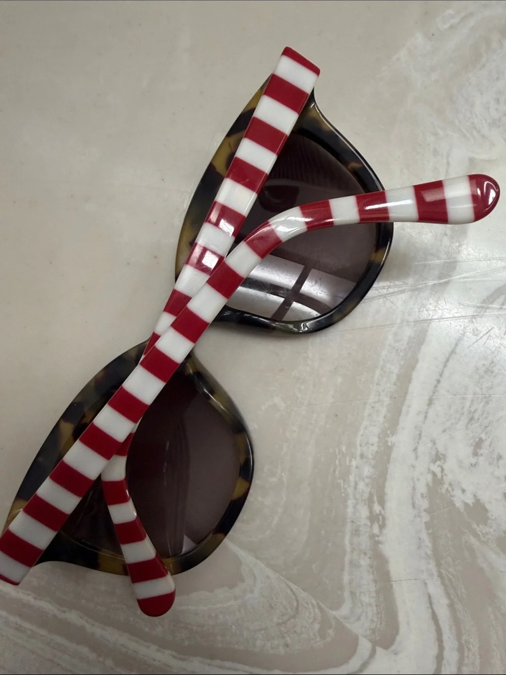 J. Crew cabana striped Tortoiseshell Sunglasses